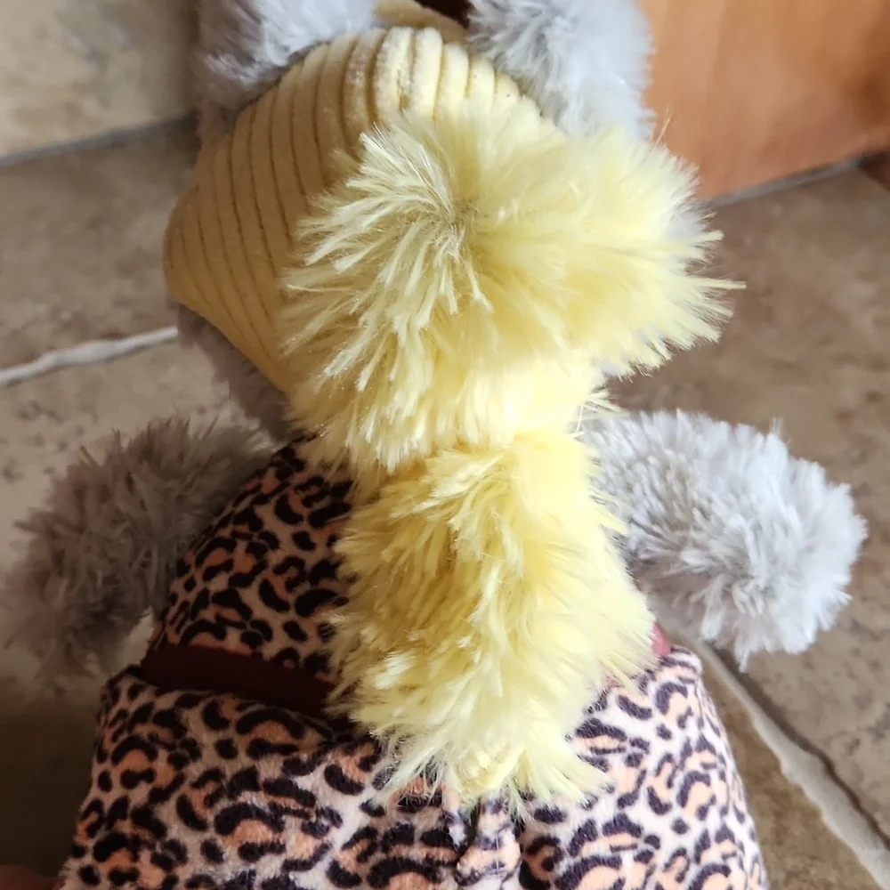BARK Gray Cat Doll in Leopard Dress and Sting Ray Dog Toys